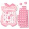 Big Dot of Happiness Hello Little One - Pink and Gold - Picture Bingo Cards and Markers - Girl Baby Shower Shaped Bingo Game - Set of 18